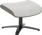 CHITA Fabric Reclining Swivel Chair with Adjustable Headrest and Ottoman for Living Room, White (Multi-Colored)