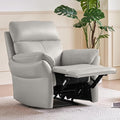 AIRSKY Genuine Leather Recliner Chair, Top Grain Leather, Italian Water-Washing Process, Living Room Chair with Lumbar Support,for Theater Seating, Bedroom. R1, Grey