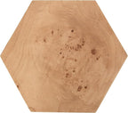 Kate and Laurel Berkett Hexagon Burlwood Side Table, 14 x 12 x 19, Natural Wood, Transitional End Table for Use as Burlwood Nightstand, Living Room Pedestal Table, or Bedroom Vanity Stool