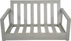 Christopher Knight Home Rammus 2 Pieces Outdoor Conversation Set, Acacia Wood Chat Set, Rectangular Coffee Table and Patio Loveseat Sofa, Slat Design Patio Furniture Set for Garden, Beige + Light Grey