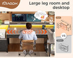 AODK L Shaped Desk with 5 File Drawers, 75" Reversible L Shaped Computer Desk with Power Outlet & LED Strip, Office Desk with Storage Shelves, Gaming Table with Monitor Shelf, Corner Table, Grey Oak