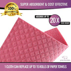 Swedish Dishcloths – Eco-Friendly Reusable Kitchen Towels – 10 Pack Cleaning Cloths for Dishes, Counters & Surfaces – Super Absorbent, Compostable, Zero-Waste Alternative -