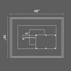 48x36 Inch Bathroom Mirror LED with Lights, Backlit and Front Lighted Anti-Fog Dimmable Memory Lighted Bathroom Vanity Mirror, Large Led Mirror for Bathroom