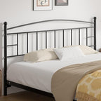 VECELO Metal Queen Size Headboard, Arching Lines Design - 42.91 Inches Tall, Easy to Assembly,Modern Farmhouse Style Steel Headboard Only for Bedroom - Black