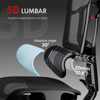 FLEXISPOT ErgoX-PRO Ergonomic Office Chair with Footrest Black – AeroWeave 5.0 Mesh Seat, 5D Lumbar, 7D Armrests, 4D Headrest, 551LBS Capacity – Office, Gaming, Home