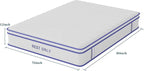 Rest Only King Mattress with Memory Foam for Pressure Relief, 12 Inch Hybrid Mattress with Individual Pocket Spring for Motion Isolation, Enhanced Edge Support, Medium Firm