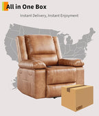 GarveeHome Power Lift Recliner Chair - Heat and Massage, Faux PU Electric Lift Recliner for Elderly & Mobility Impaired, Adjustable Back and Legs, Heavy Duty Lift Chair for Seniors