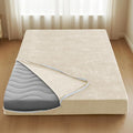 H.VERSAILTEX Full Size Armless Futon Mattress Covers for Traditional Japanese Futon Mattress Soft Chenille Couch Slipcovers Floor Mats Sofa Protector Zippered Sleeper Sofa Cover,Beige