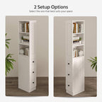 LAUSAINT HOME Tall Bathroom Storage Cabinet, Anti-Tipping Narrow Floor Cabinet with 2 Adjustable Shelves & 3-Level Drawers for Small Space, Home, Bathroom, Kitchen, Laundry (White)
