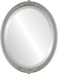 OVALCREST Oval Beveled Wall Mirror for Home Decor - Athena Style - Silver Shade - 18" x 14" Outside Dimensions