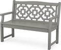 Martha Stewart by POLYWOOD® Chinoiserie 48” Garden Bench in Slate Grey