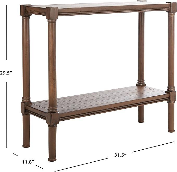SAFAVIEH Home Collection Rafiki Brown Lower Shelf Console Table CNS5714C