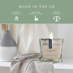 Pecksniff's Prestige 1 Wick Square Candle - Fresh Linen & Daisy Scent, 190g (6.7 oz) - Long-Lasting, Luxurious Fragrance Experience Home Décor