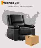 GarveeHome Oversized Wide Power Lift Recliner Chair - Heat and Massage, PU Leather, Adjustable Back and Legs, Electric Lift Chair Designed for The Elderly and People with Mobility impaired
