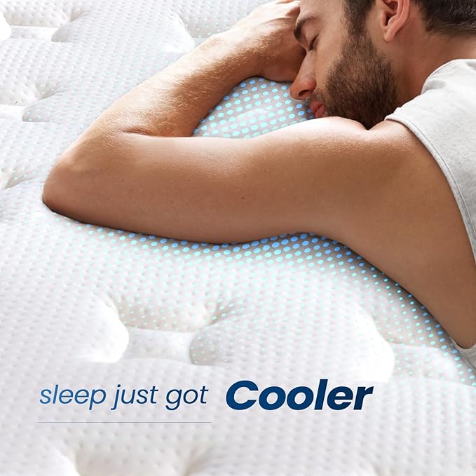 Coolvie Full Size Mattress 14 Inch, Hybrid Soft Medium Plush Mattresses with Gel Memory Foam for Adaptive Support and Pressure Relief, Cloud-Like Sleep Bed in A Box for Silent, 100-Night Trial