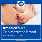 Sealy Baby Cozy Cool Hybrid Breathable Crib Mattress, GREENGUARD GOLD Certified, Made in USA, Cooling Foam, 2 Stage, Toddler Bed Fit, 204 Coils & Cotton Cover, Safety & Quality Tested, 52x28"