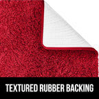 GORILLA GRIP Bathroom Rugs, Ultra Soft Absorbent Mat, Thick Plush Bath Rug, Machine Washable, Microfiber Quick Dry, Mats for Shower, Bathtub and Floor, Home Decor Accessories, 24x17, Red