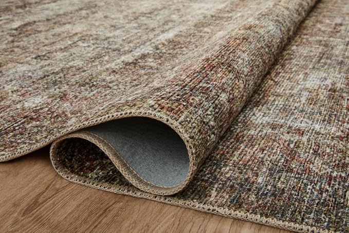 Loloi Amber Lewis Billie Collection, Tobacco & Rust 2'-0" x 5'-0" Area Rug – Antique & Distressed Accent Rugs for Living Room, Bedroom, Entryway & Hallway, No Shed High Traffic Area Home Decor Rug