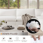 Cloud Modular Sectional Sofa,78.6" V Shape 3 Seater with Corner Down Filled Comfy Sofa,Modern Deep Seat Cloud Couch,Detachable Couch Cushion Covers for Living Room,White