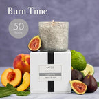 LAFCO New York Classic Candle, Paradiso Fig - 6.5 oz - 50-Hour Burn Time - Reusable, Hand Blown Glass Vessel - Made in The USA