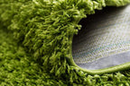 Unique Loom Solid Shag Collection Area Rug (2' 6" x 19' 8" Runner, Grass Green)