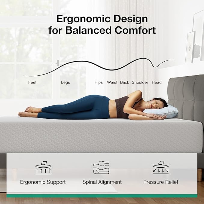 Novilla Full Mattress, 12 Inch Full Memory Foam Mattress in a Box, Dual-Layer Design with High-Density Base for Support & Pressure Relief, Natural Fiber Infused for Cool & Refreshing Sleep，Firm