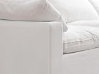 Modular Sectional Sofa Cloud Couch,Down Filled Comfy Cloud Modern Sofa,White Linen Oversized Couch Cushion Covers Removable for Living Room(3 Seater)