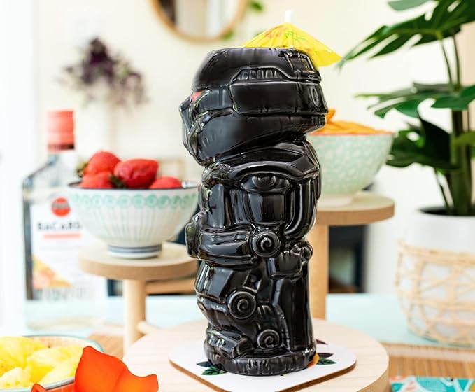Geeki Tikis Star Wars: The Mandalorian Dark Trooper 18-Ounce Ceramic Mug | Cocktail Tumblers, Beer Mug Glassware For Liquor, Beverages, Pub Drinks, Tropical Drinkware For Home Barware Decor