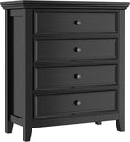 Black Dresser for Bedroom,Modern Storage Cabinet with 4 Drawer Chest for Living Room, Office, Hallway