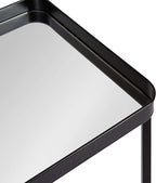 Kate and Laurel Celia Modern Side Table, 18 x 12 x 26, Black, Foldable Rectangular End Table for Storage and Display