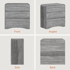 3 Drawer Dressers for Bedroom, 32" Wide Wood Storage Dresser & Chest of Drawers Organizer, Large Modern Dressers with 3 Drawer Storage Organizer for Bedroom Living Room Hallway Closet, Grey