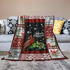 Cardinal Christmas Throw Blanket - Soft, Warm & Cozy Fleece for Kids & Adults - 60"x80"