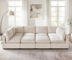 VANOMi Modular Sectional Sofa, Convertible Sofa Couch Modular Sofa with Ottoman, Sleeper Sofa Bed Sectional Sofas for Living Room Small Apartments