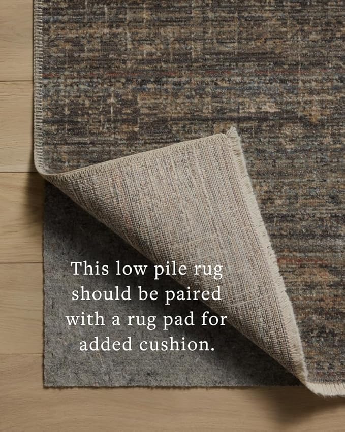 Loloi Amber Lewis Molly Collection MOL-05 Lagoon/Natural 6'-7" x 9'-2" Low Pile Area Rug
