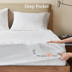 Beautyrest 3M Scotchgard Heated Mattress Pad - Electric Bed Warmer with 5 Heat Settings, 10 Hr Auto Shut Off Timer, All Around Elastic Deep Pocket, UL Certified, Machine Washable, White King