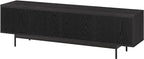 Henn&Hart Rectangular TV Stand for TV's up to 75" in Natural Black, for Home, Living Room, Bedroom, Entertainment Room, Office