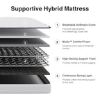 Novilla 6 Inch Queen Size Mattress, Bonnell Spring Mattresses for Spine Support, Queen Bed Mattress with Cooling Adaptive Foam- Medium Feel Certipur-Us Certified (Ideal for Youth/Guest Rooms)