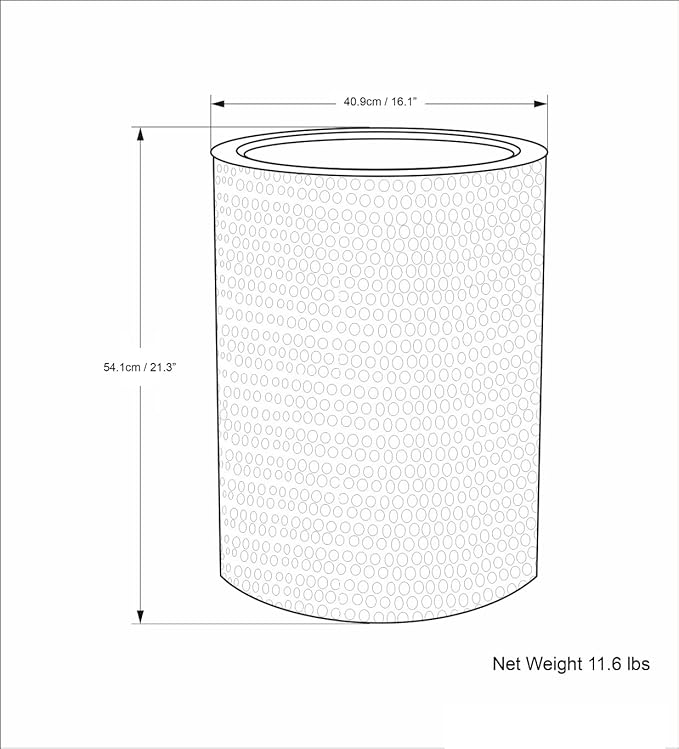 SIMPLIHOME Corbin 16 inch Wide Metal Side Table in Hammered Antique Silver, Round Drum Design End Table for Living Room, Family Room, or Entryway, Industrial Style, Assembled