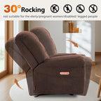 EONIX Mordern Massage Rocker Recliner Chair, Dual Motor Power Rocking Recliners for Small Spaces, Lazy Boy Recliner Chair with Heat and Massage for Living Room, Bedroom, Study, Coffee