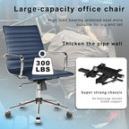 Office Chair Swivel Seat with Armrests and Wheels Comfortable Adjustable Gaming Seat for Adults Heavy Duty Work Chair for Home Office ，Navy, 22.83in Seat