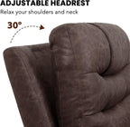 EONIX Triple Motor Lay Flat Zero Gravity Power Recliner Chair with Heating and Massage, Independent Footrest, Backrest, Headrest Adjustments, 400lbs Heavy Duty Big Man Power Recliner Chair, Brown