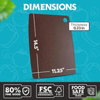 Dishwasher Safe Cutting Boards for Kitchen - Large Composite Wood Cutting Boards - Thin, BPA Free & Eco-Friendly Chopping Board (14.5 x 11.25 Inch, Nutmeg)