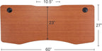 ApexDesk Elite Pro Series 60" x 27" Electric Height Adjustable Stand up Desk, Sit Stand Home Office Desk, Computer Desk - Curved Bamboo