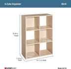 ClosetMaid 4176 6-shelf Cubeicals Organizer, 6-Cube, Birch