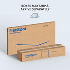 FLEXISPOT EN1 One-Piece Electric Standing Desk 48 x 24 Inches Seamless Seamless Desktop Height Adjustable Desk Stand Up Desks for Home Office (Silver Frame + White Top, 2 Packages)