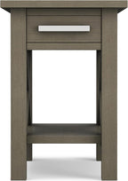 SIMPLIHOME Kitchener SOLID WOOD 14 inch Wide Rectangle Contemporary Narrow Side Table in Farmhouse Grey for the Living Room and Bedroom