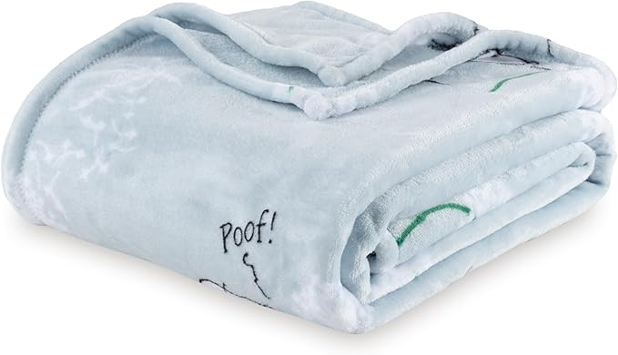 Berkshire Blanket Peanuts® VelvetLoft® Cute Character Snoopy Plush Blanket,Peanuts Snoopy Make A Wish Spring Blue,Twin 60 in x 90 in (Official Peanuts® Product)