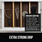 GORILLA GRIP powerGRIP Drawer Shelf and Cabinet Liner, Thick Strong Hold, Non-Adhesive Liners Protect Kitchen Cabinets and Cupboard, Bathroom Drawers, Easy Install, Breathable Mat, 20" x30', Chocolate