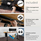 UPLIFTDESK V2 2-Leg Walnut Laminate Wood Standing Desk – Adjustable Height, Advanced 1-Touch Memory Keypad, Under Desk Cable Management, Wire Grommets & Rocker Board (Black C-Frame, 60 x 30 inch)