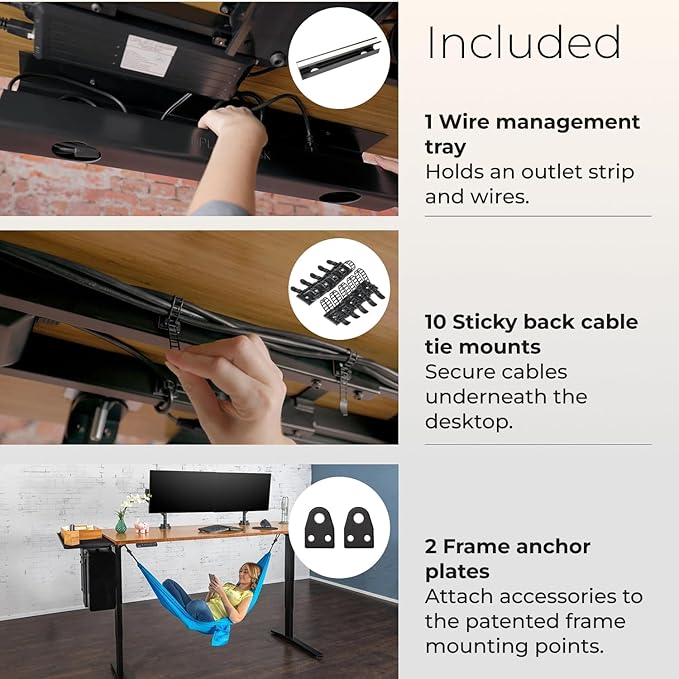 UPLIFTDESK V2 2-Leg White Laminate Wood Standing Desk – Adjustable Height, Advanced 1-Touch Memory Keypad, Under Desk Cable Management, Wire Grommets & Rocker Board (Black C-Frame, 60 x 30 inch)